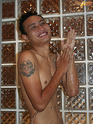 Tanapat in the Shower